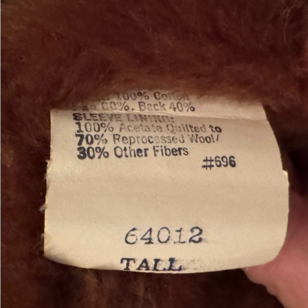 SALE * Vintage Sears Leather Shop Suede Cognac Faux Shearling Coat - Picture 7 of 9